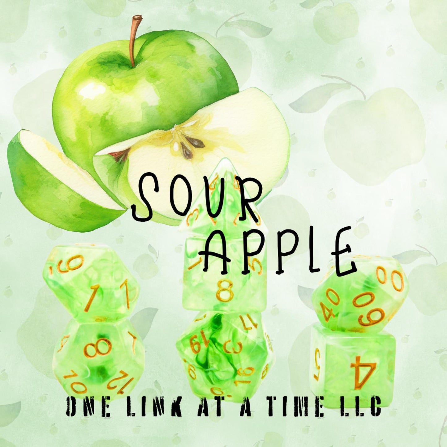 [SOUR APPLE] ACRYLIC DICE SET