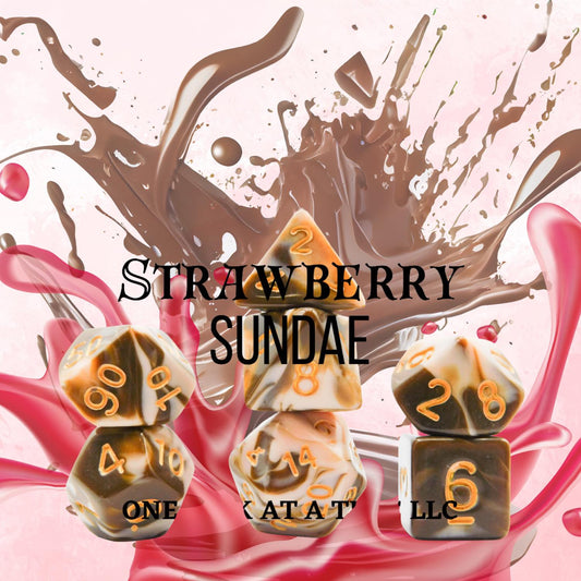 [STRAWBERRY SUNDAE] ACRYLIC DICE SET
