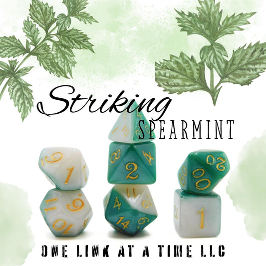 [STRIKING SPEARMINT] ACRYLIC DICE SET