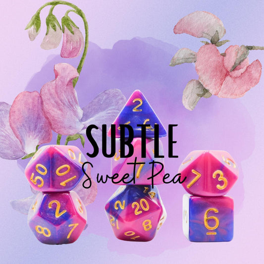 [SUBTLE SWEET PEA] ACRYLIC DICE SET