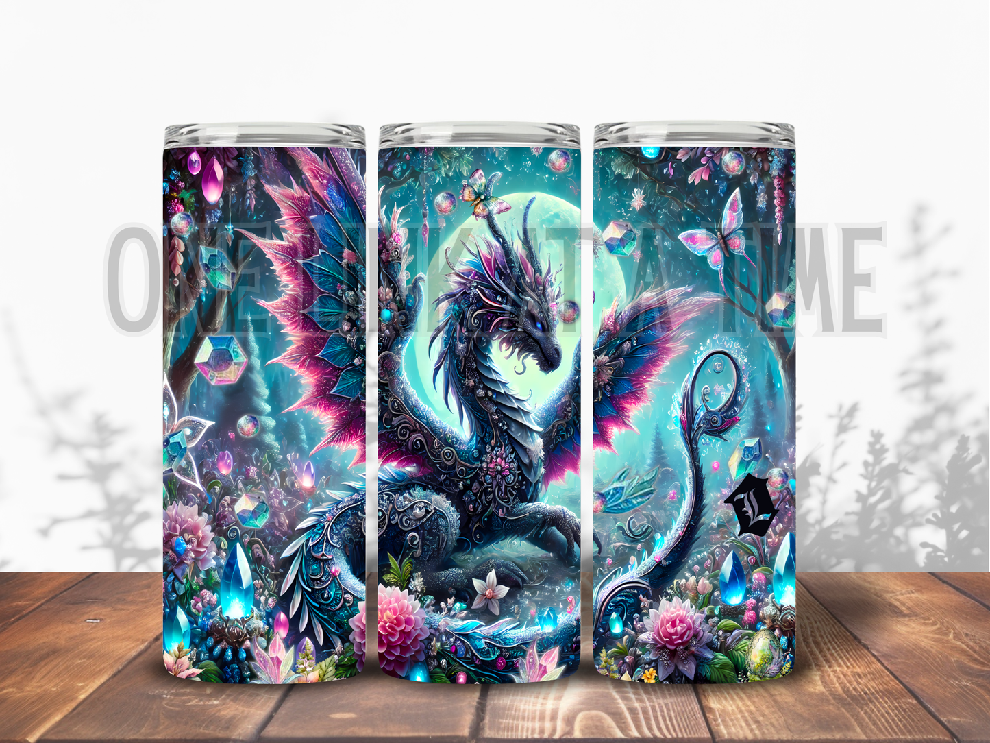 GLAMOROUS CRYSTAL DRAGON BRANDED 20oz TUMBLER