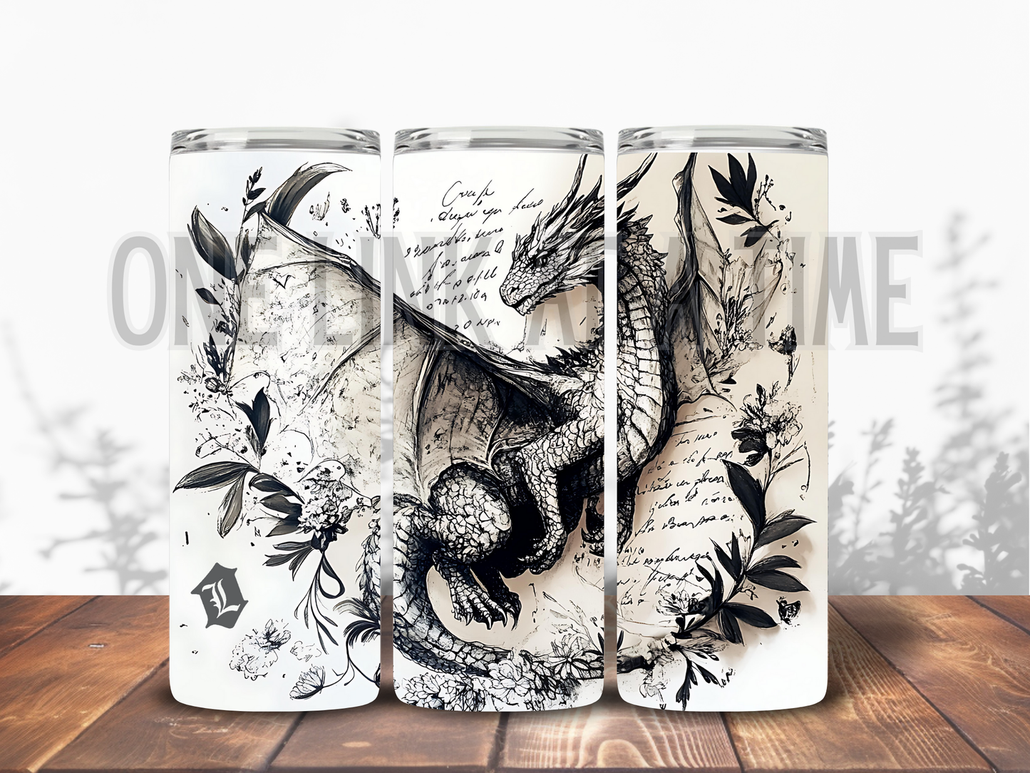 PAPERWHITE DRAGON BRANDED 20oz TUMBLER