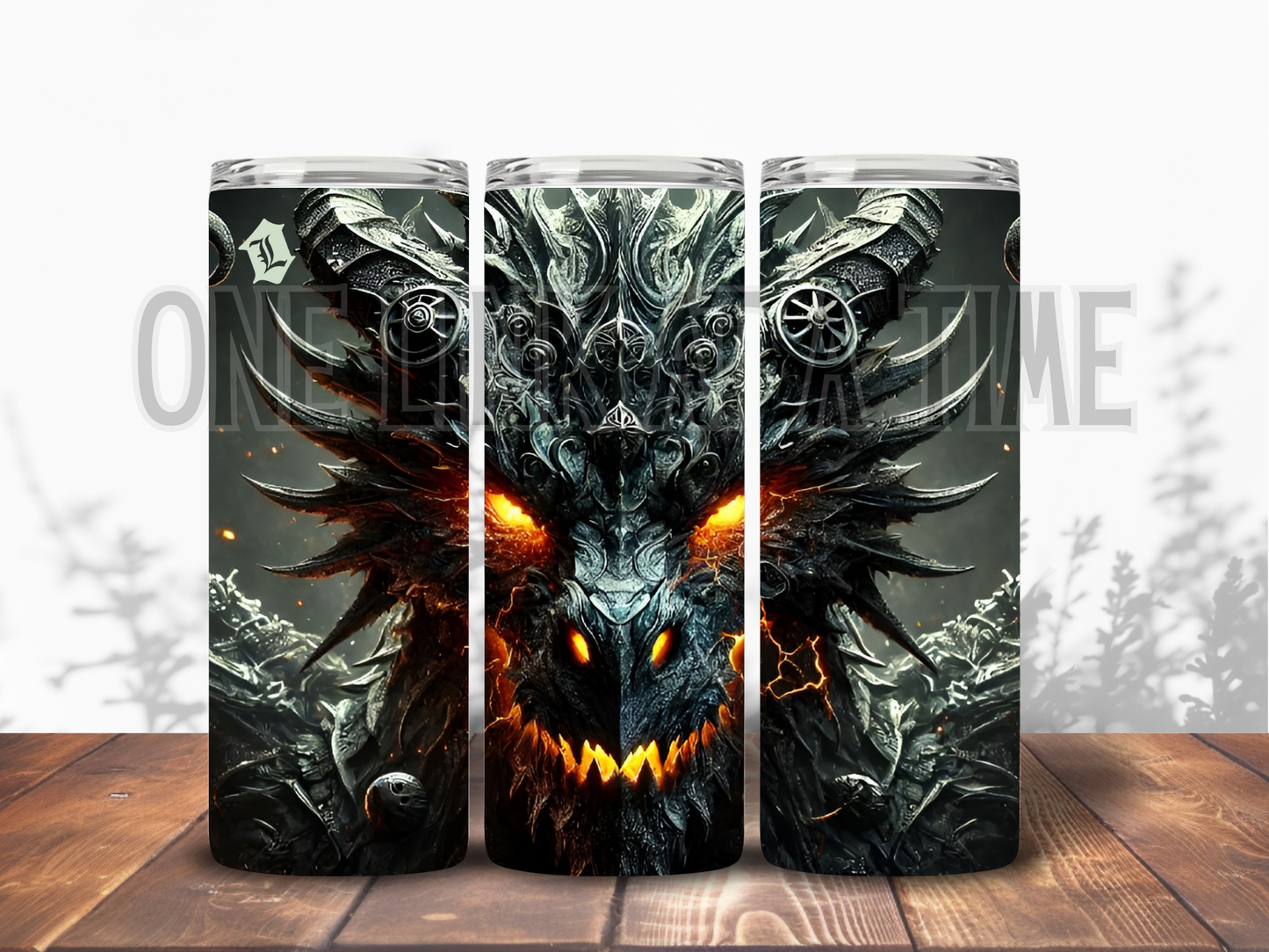 CLOSE UP DRAGON FACE BRANDED 20oz TUMBLER