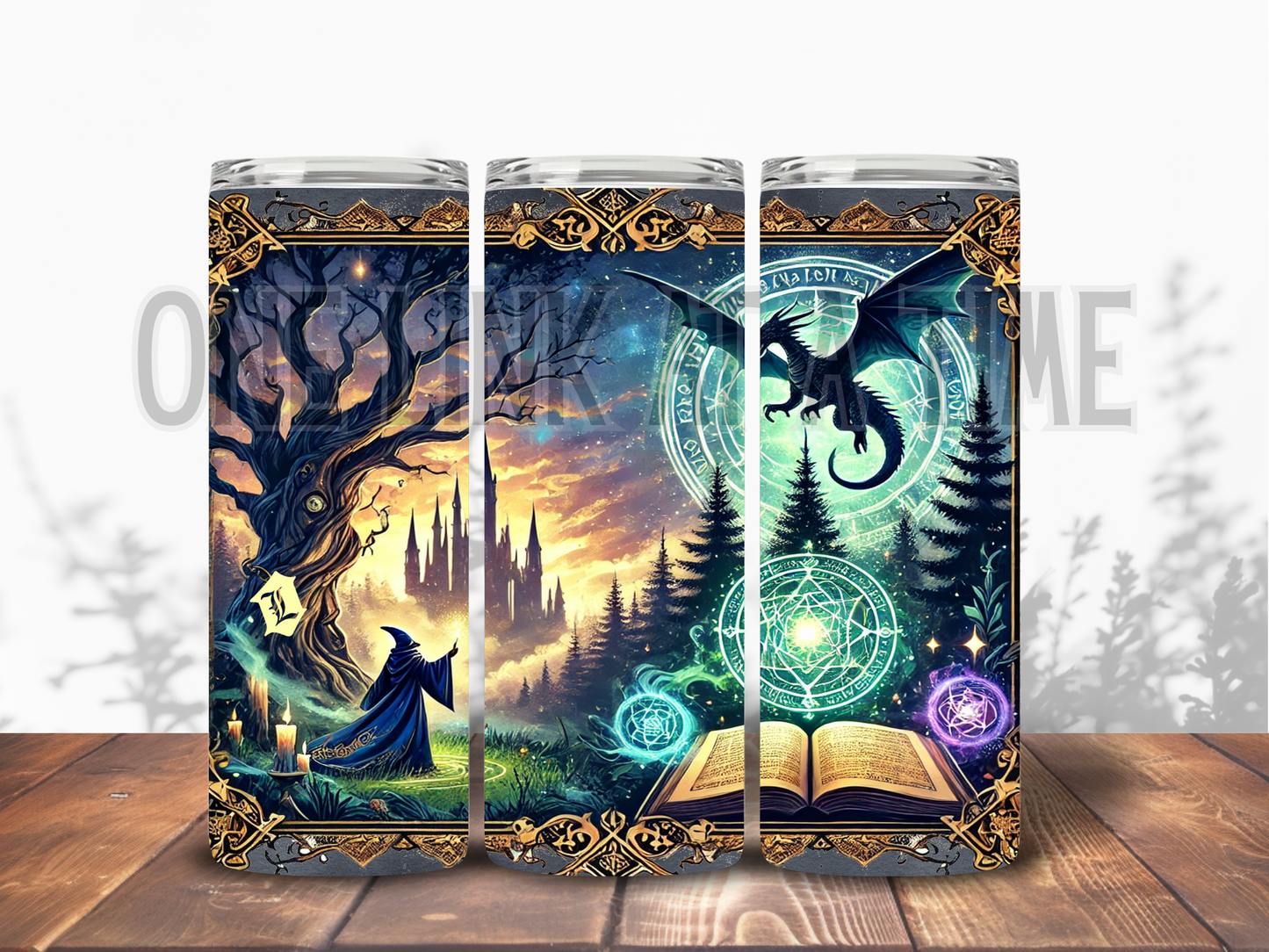 WIZARD SPELL DRAGON BRANDED 20oz TUMBLER