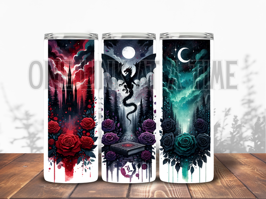 WATERCOLOR MOON DRAGON BRANDED 20oz TUMBLER