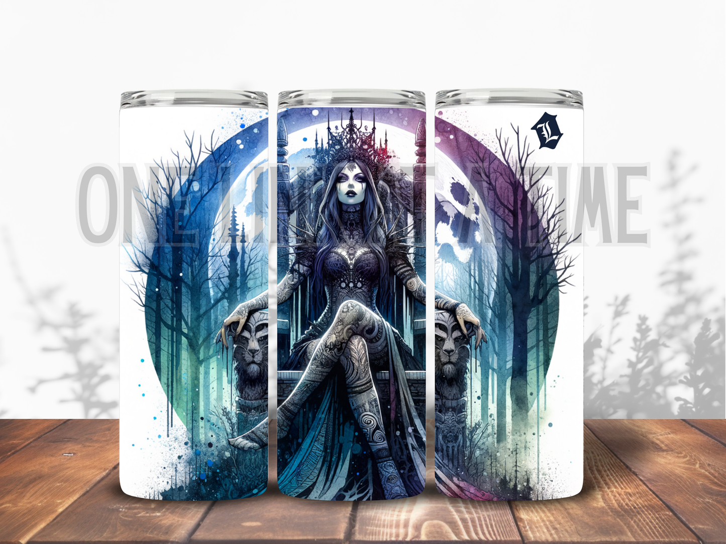 TATTED MOON QUEEN THRONE BRANDED 20oz TUMBLER