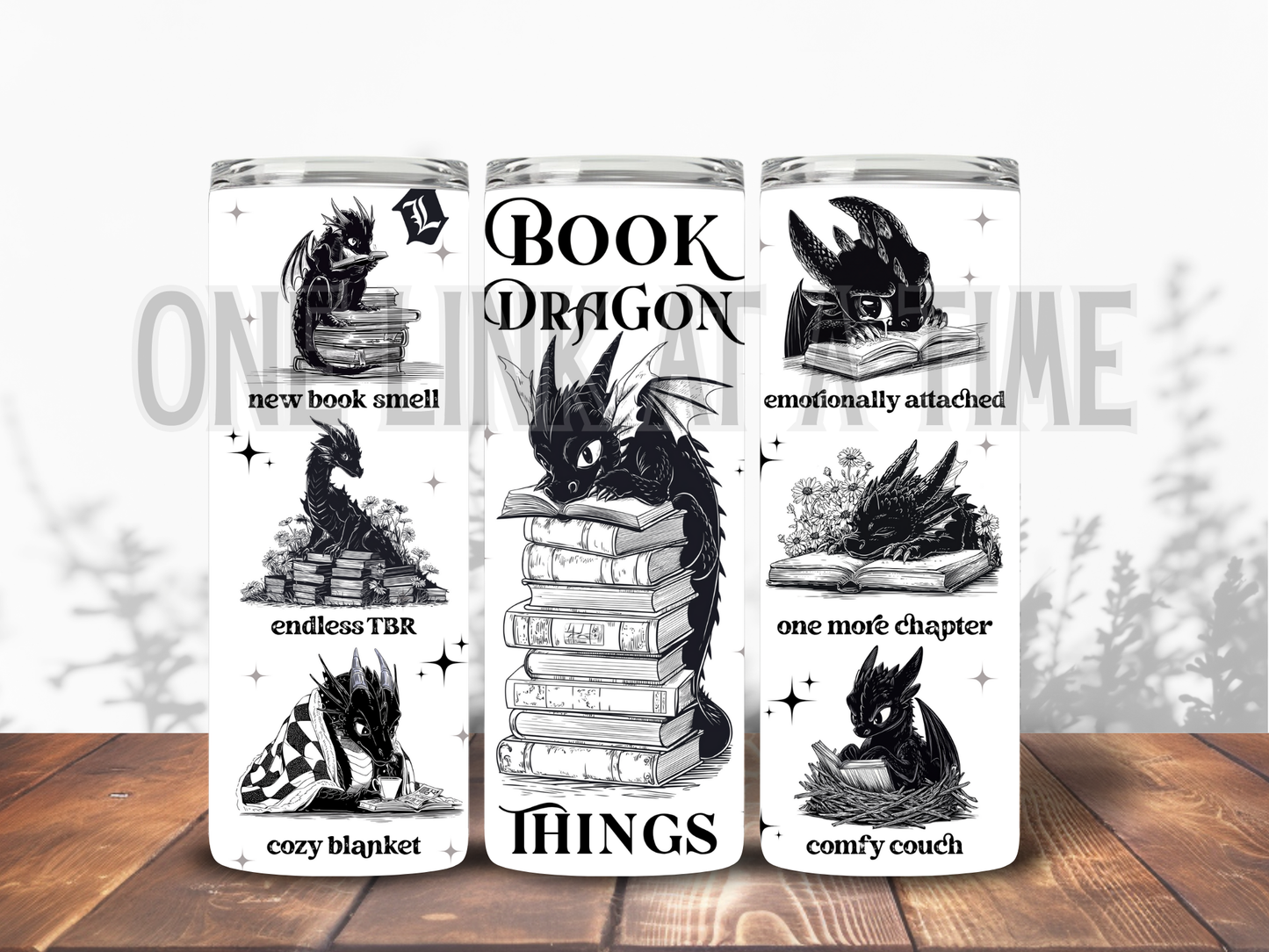 BOOK DRAGON THINGS BRANDED 20oz TUMBLER