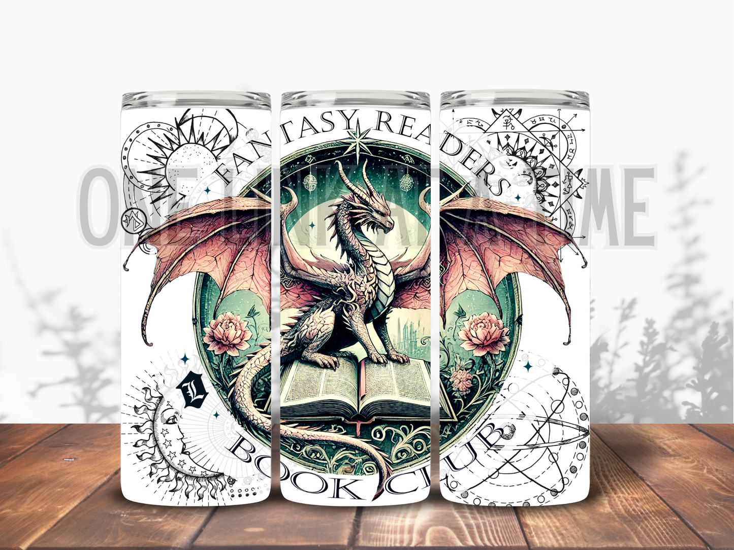 FANTASY READER'S BOOK CLUB DRAGON BRANDED 20oz TUMBLER