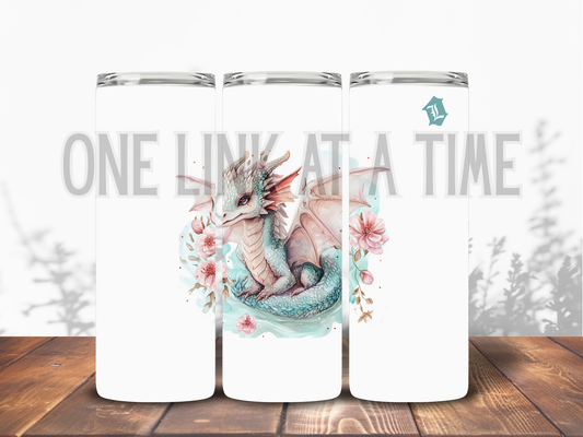 SIMPLE TEAL AND MINT DRAGON BRANDED 20oz TUMBLER