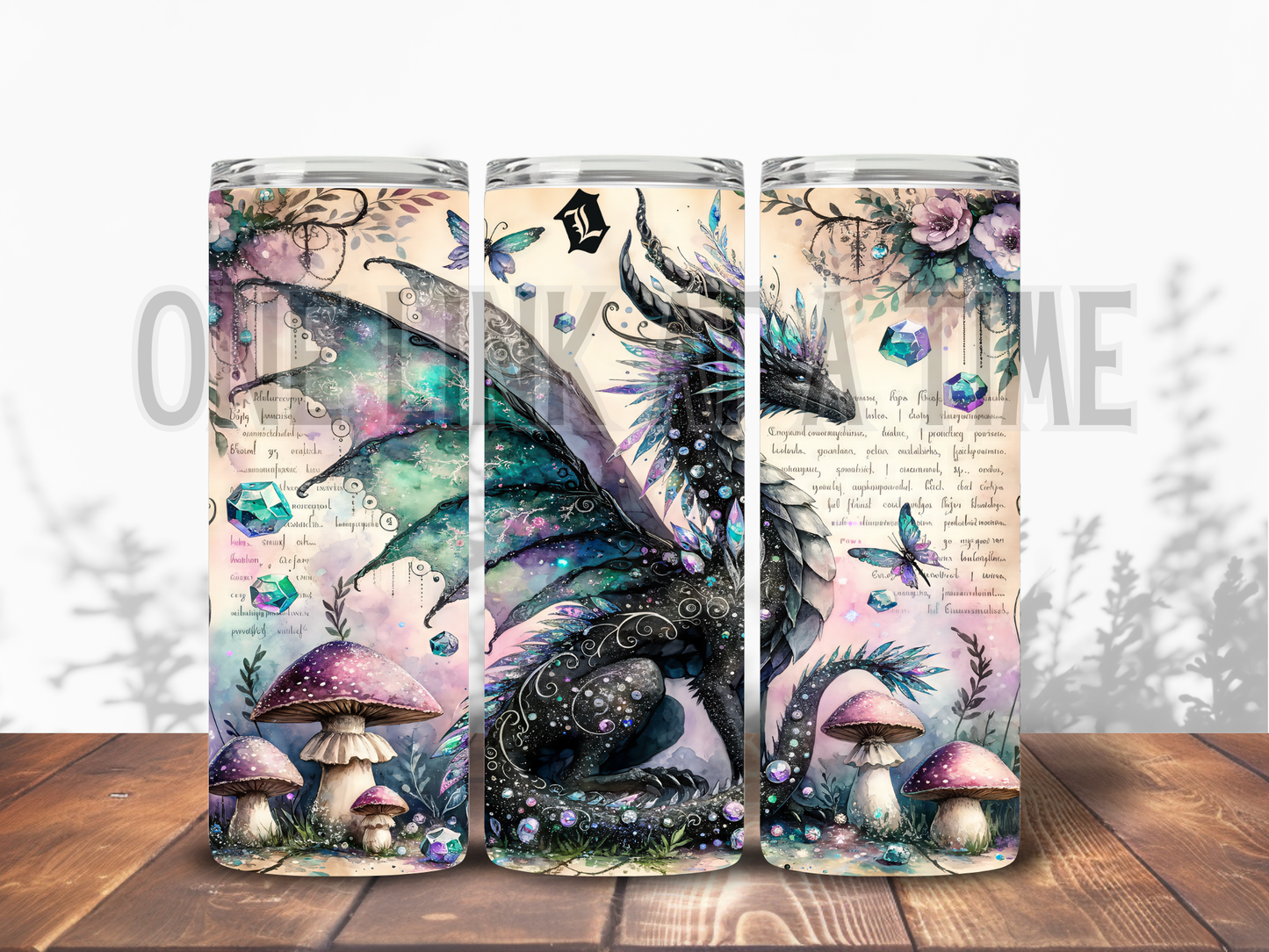 DRAGON SCRIPT WITH GEMSTONES BRANDED 20oz TUMBLER