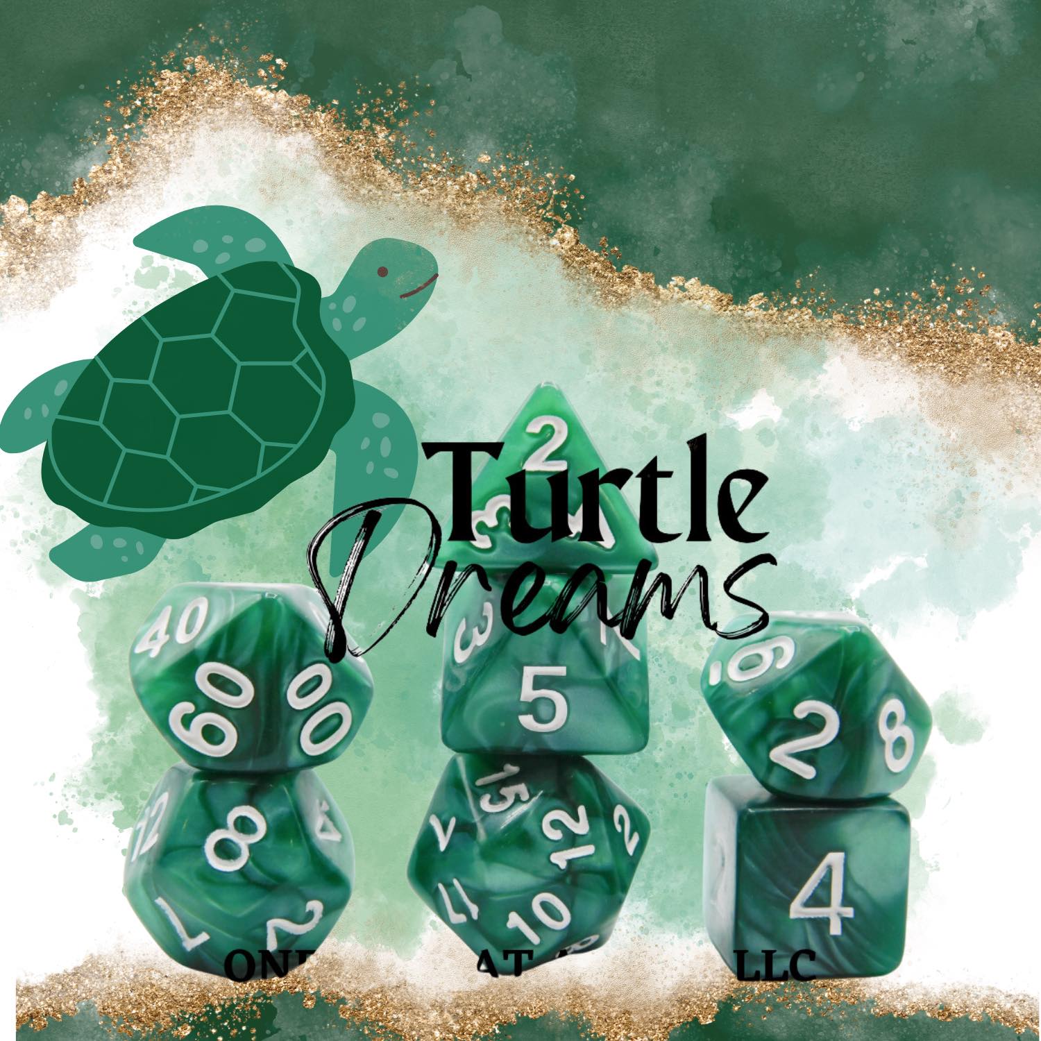 [TURTLE DREAMS] ACRYLIC DICE SET – ONE LINK AT A TIME