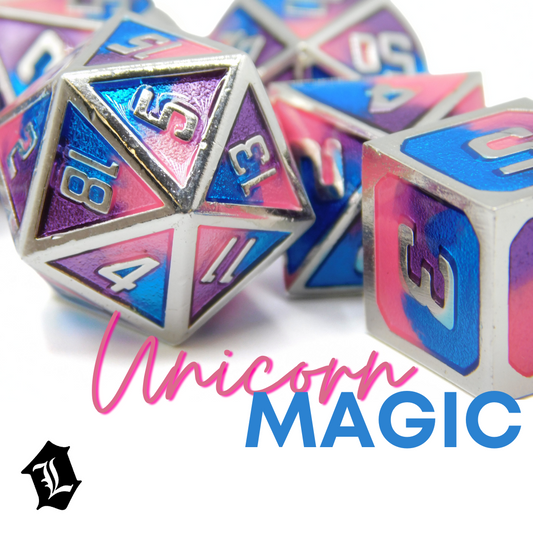 [UNICORN MAGIC] SOLID METAL DICE SET