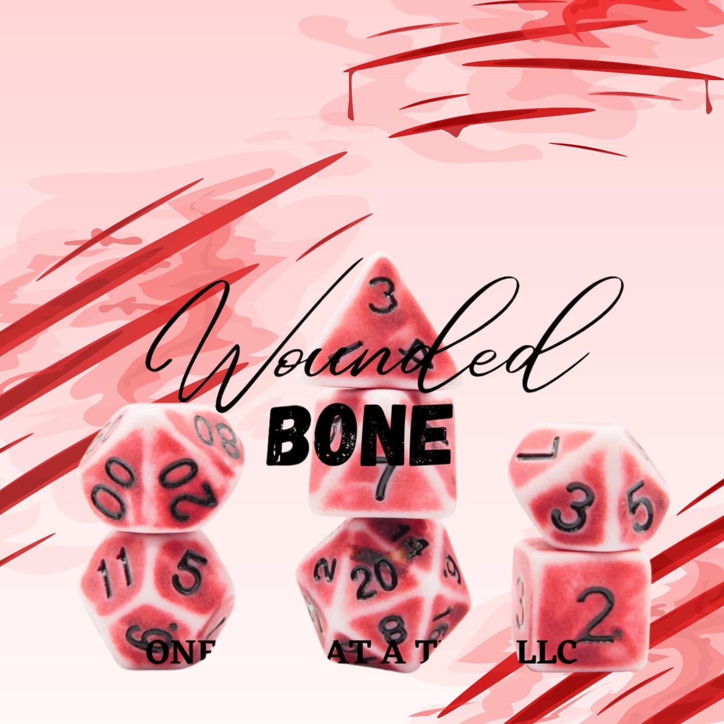 [WOUNDED BONE] ACRYLIC DICE SET