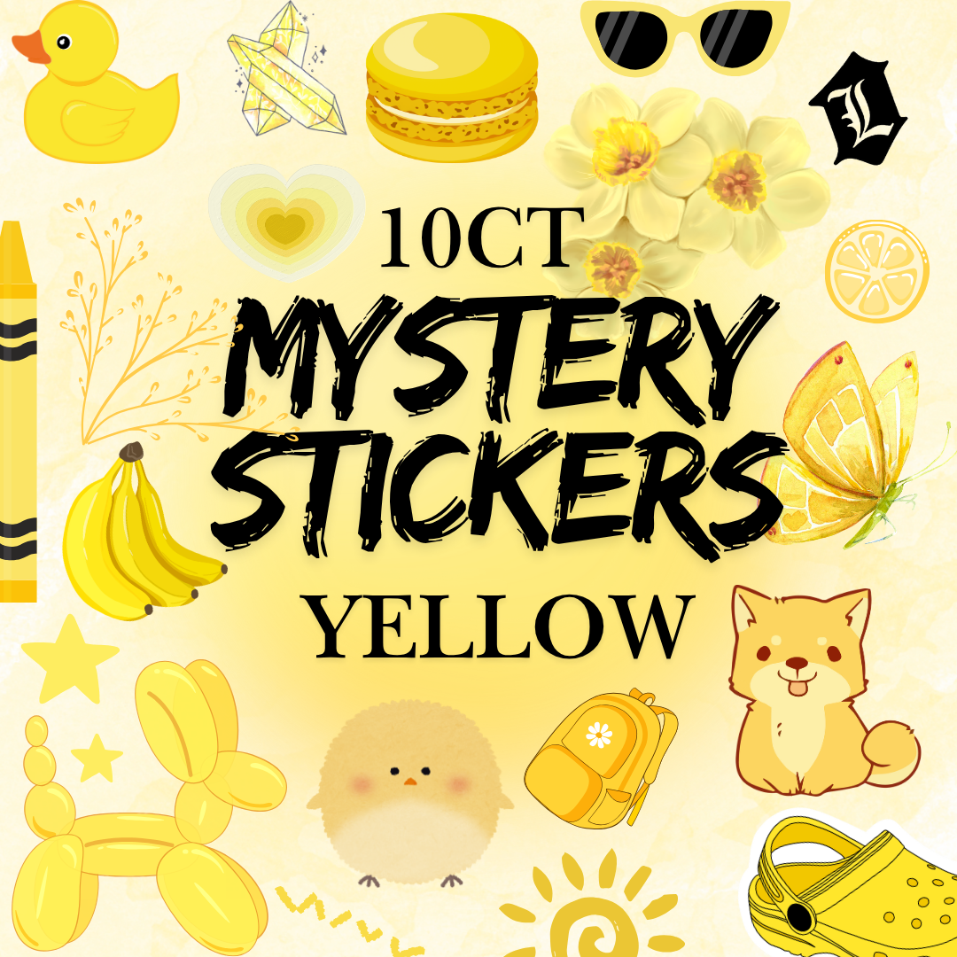 MYSTERY COLOR THEMED STICKER PACK [10CT] - YELLOW – ONE LINK AT A TIME